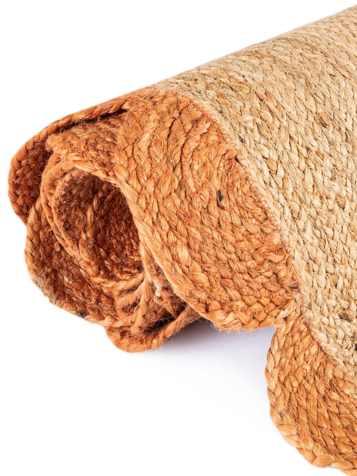 Natural and Terracotta 3' 3 x 16' 1 Scallop Braided Jute Runner Area Rug Eco Friendly 100% Jute All Natural Durable Carpet for Affordable Unique Home Interiors for Sale at Rug Engine