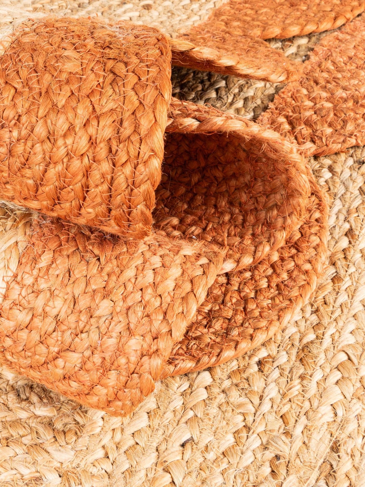 Natural and Terracotta 3' 3 x 16' 1 Scallop Braided Jute Runner Area Rug Eco Friendly 100% Jute All Natural Durable Carpet for Affordable Unique Home Interiors for Sale at Rug Engine
