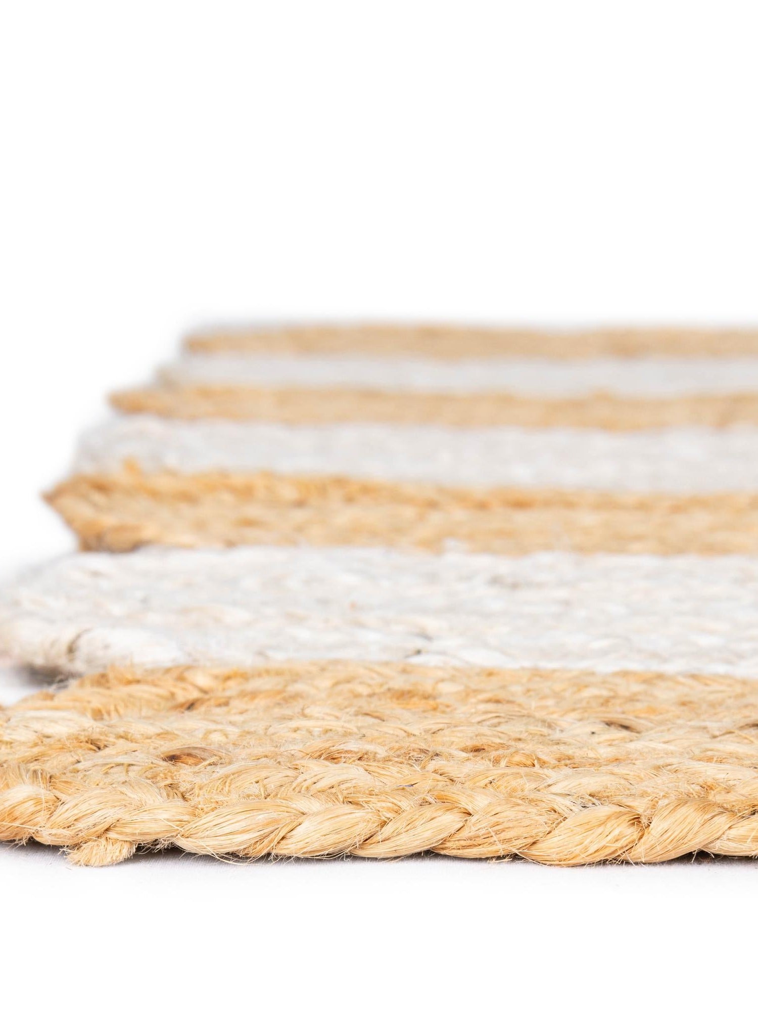 Natural and Ivory 2' 7 x 10' Scallop Braided Jute Runner Area Rug Eco Friendly 100% Jute All Natural Durable Carpet for Affordable Unique Home Interiors for Sale at Rug Engine