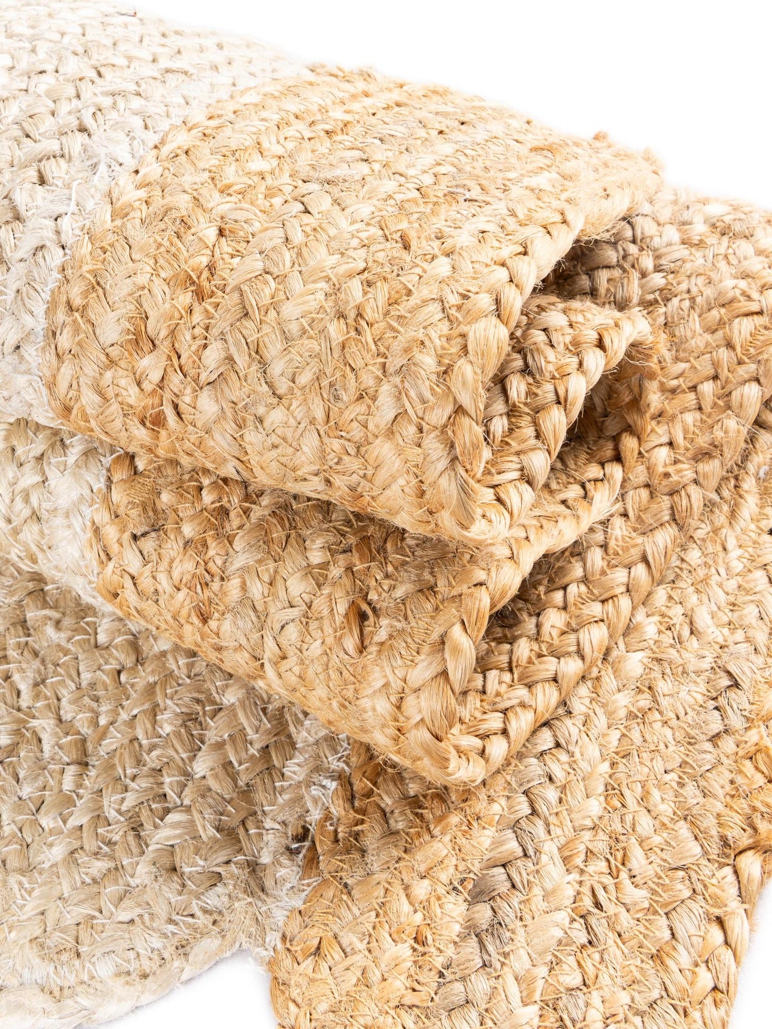 Natural and Ivory 3' 3 x 16' 1 Scallop Braided Jute Runner Area Rug Eco Friendly 100% Jute All Natural Durable Carpet for Affordable Unique Home Interiors for Sale at Rug Engine