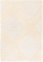 Ivory 2' x 3' 1 Lattice Wool Rectangle Area Rug All Natural Hand Woven Geometric Wool Carpet for Living, Dining, Office, Dorm Room Indoor Decor for Sale at Rug Engine