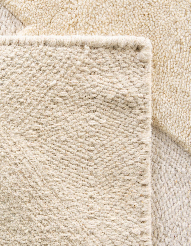 Ivory 2' x 3' 1 Lattice Wool Rectangle Area Rug All Natural Hand Woven Geometric Wool Carpet for Living, Dining, Office, Dorm Room Indoor Decor for Sale at Rug Engine