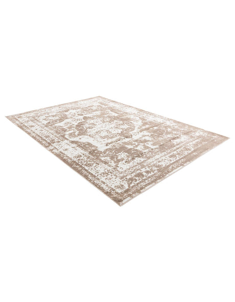 Ivory and Beige 7' 1 x 10' Sofia Rectangle Area Rug Durable Easy Clean Stain Resistant Unique Carpet for Affordable Interior Home Design for Sale at Rug Engine