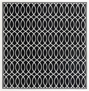 Black and White 9' 10 x 9' 10 Milano Square Area Rug 100% Polyester with Cotton Backing Modern Contemporary Carpet for Home Decor Interior Design for Sale at Rug Engine