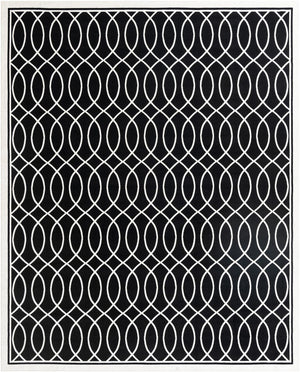 Black and White 9' 10 x 12' Milano Rectangle Area Rug 100% Polyester with Cotton Backing Modern Contemporary Carpet for Home Decor Interior Design for Sale at Rug Engine