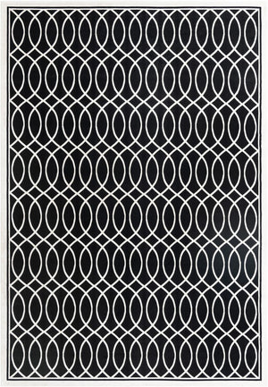 Black and White 9' 10 x 14' 1 Milano Rectangle Area Rug 100% Polyester with Cotton Backing Modern Contemporary Carpet for Home Decor Interior Design for Sale at Rug Engine