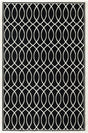 Black and White 4' 5 x 6' 1 Milano Rectangle Area Rug 100% Polyester with Cotton Backing Modern Contemporary Carpet for Home Decor Interior Design for Sale at Rug Engine