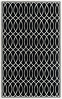 Black and White 5' 3 x 8' Milano Rectangle Area Rug 100% Polyester with Cotton Backing Modern Contemporary Carpet for Home Decor Interior Design for Sale at Rug Engine