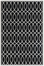 Black and White 6' 4 x 9' Milano Rectangle Area Rug 100% Polyester with Cotton Backing Modern Contemporary Carpet for Home Decor Interior Design for Sale at Rug Engine