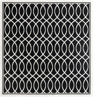 Black and White 8' 3 x 8' 3 Milano Square Area Rug 100% Polyester with Cotton Backing Modern Contemporary Carpet for Home Decor Interior Design for Sale at Rug Engine