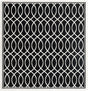Black and White 8' 3 x 8' 3 Milano Square Area Rug 100% Polyester with Cotton Backing Modern Contemporary Carpet for Home Decor Interior Design for Sale at Rug Engine