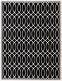 Black and White 8' 3 x 10' Milano Rectangle Area Rug 100% Polyester with Cotton Backing Modern Contemporary Carpet for Home Decor Interior Design for Sale at Rug Engine