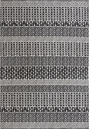 Black and White 9' 10 x 14' 1 Milano Rectangle Area Rug 100% Polyester with Cotton Backing Modern Contemporary Carpet for Home Decor Interior Design for Sale at Rug Engine