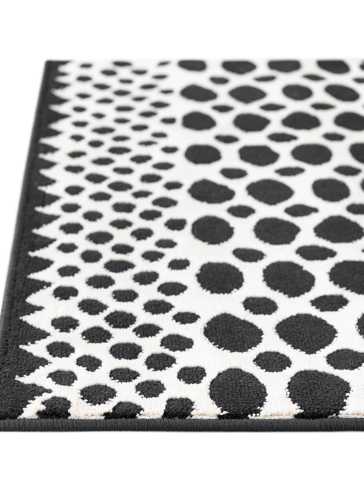 Black and White 8' 3 x 10' Milano Rectangle Area Rug 100% Polyester with Cotton Backing Modern Contemporary Carpet for Home Decor Interior Design for Sale at Rug Engine