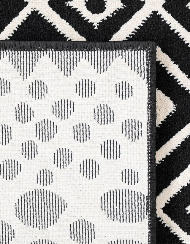 Black and White 2' 3 x 3' 1 Milano Rectangle Area Rug 100% Polyester with Cotton Backing Modern Contemporary Carpet for Home Decor Interior Design for Sale at Rug Engine