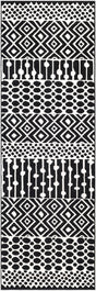 Black and White 2' 3 x 6' 1 Milano Runner Area Rug 100% Polyester with Cotton Backing Modern Contemporary Carpet for Home Decor Interior Design for Sale at Rug Engine