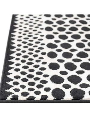 Black and White 8' 3 x 8' 3 Milano Square Area Rug 100% Polyester with Cotton Backing Modern Contemporary Carpet for Home Decor Interior Design for Sale at Rug Engine