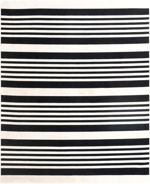 Black and White 9' 10 x 12' Milano Rectangle Area Rug 100% Polyester with Cotton Backing Modern Contemporary Carpet for Home Decor Interior Design for Sale at Rug Engine