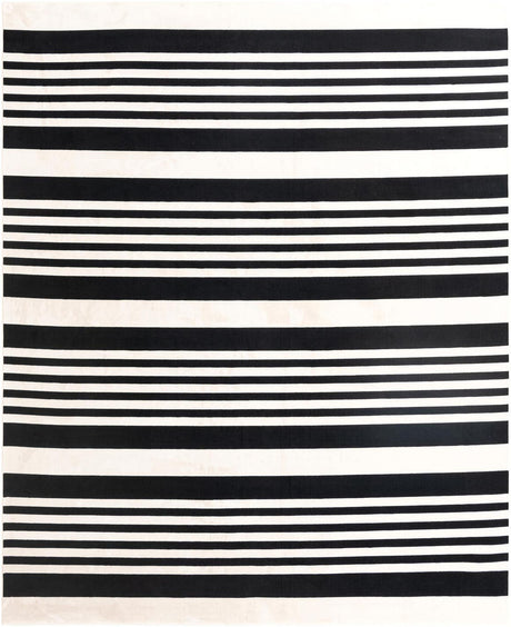 Black and White 9' 10 x 12' Milano Rectangle Area Rug 100% Polyester with Cotton Backing Modern Contemporary Carpet for Home Decor Interior Design for Sale at Rug Engine