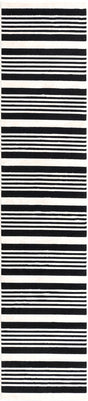 Black and White 2' 7 x 12' Milano Runner Area Rug 100% Polyester with Cotton Backing Modern Contemporary Carpet for Home Decor Interior Design for Sale at Rug Engine