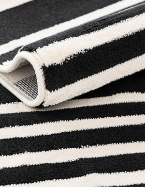 Black and White 2' 3 x 3' 1 Milano Rectangle Area Rug 100% Polyester with Cotton Backing Modern Contemporary Carpet for Home Decor Interior Design for Sale at Rug Engine