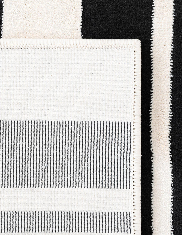 Black and White 9' 10 x 14' 1 Milano Rectangle Area Rug 100% Polyester with Cotton Backing Modern Contemporary Carpet for Home Decor Interior Design for Sale at Rug Engine