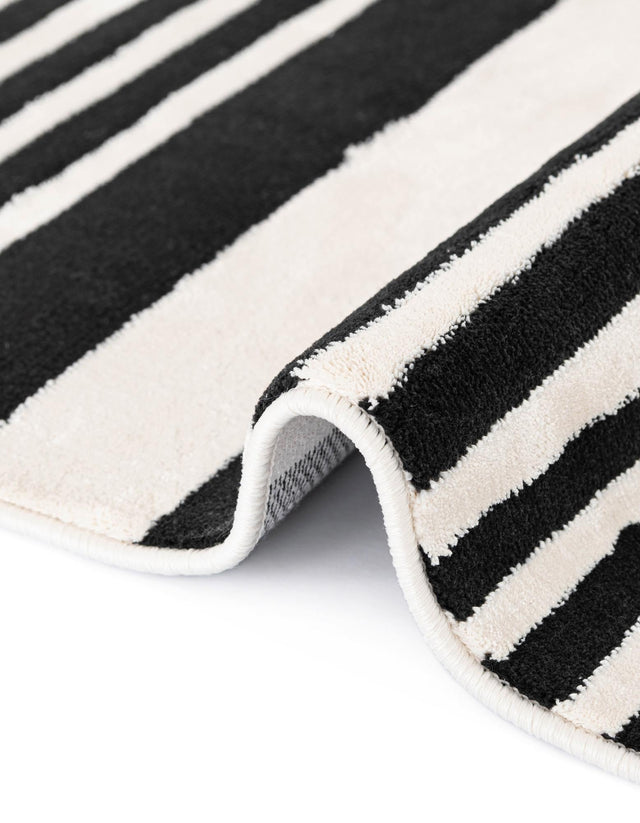 Black and White 9' 10 x 12' Milano Rectangle Area Rug 100% Polyester with Cotton Backing Modern Contemporary Carpet for Home Decor Interior Design for Sale at Rug Engine