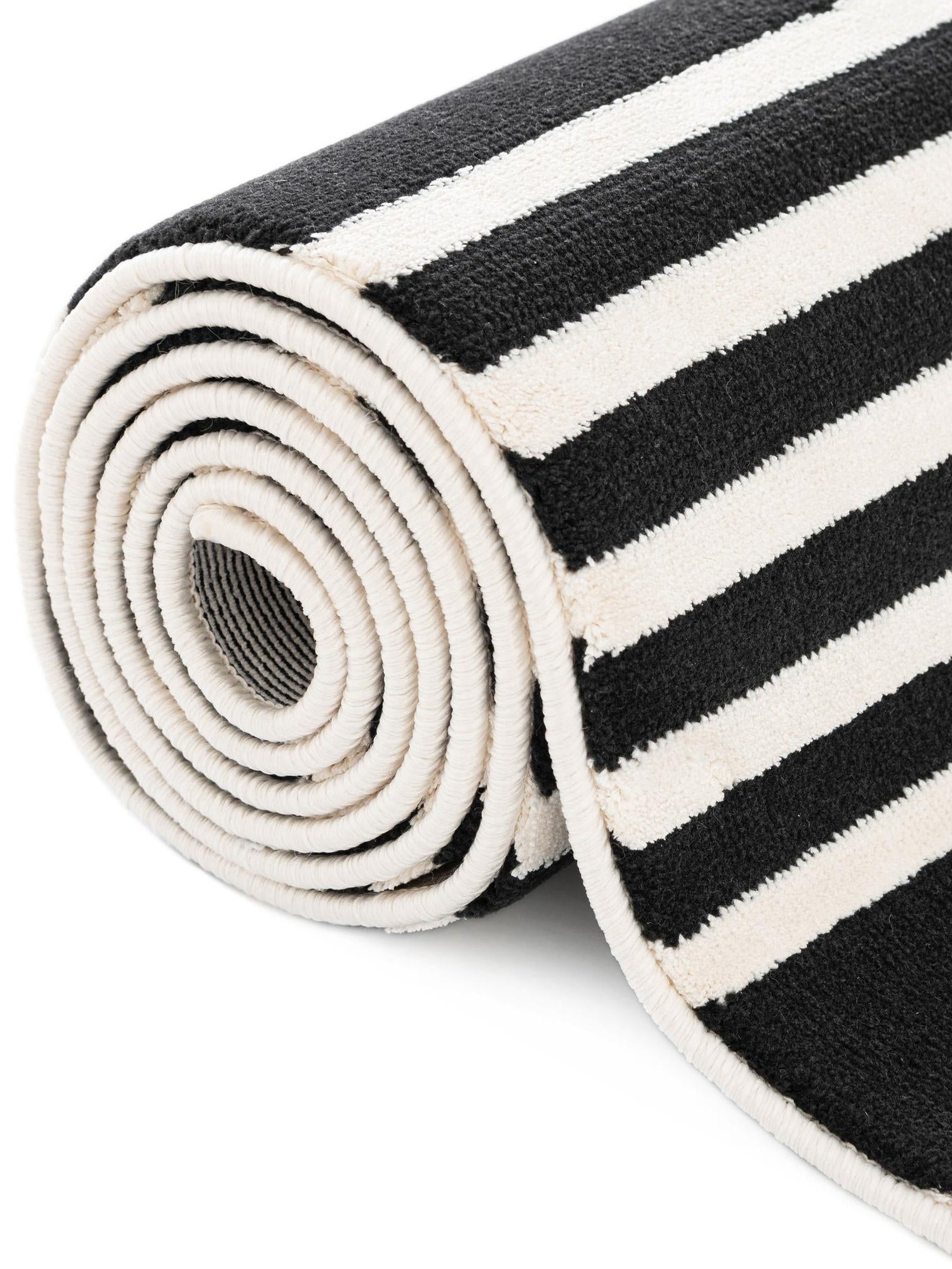 Black and White 6' 4 x 9' Milano Rectangle Area Rug 100% Polyester with Cotton Backing Modern Contemporary Carpet for Home Decor Interior Design for Sale at Rug Engine
