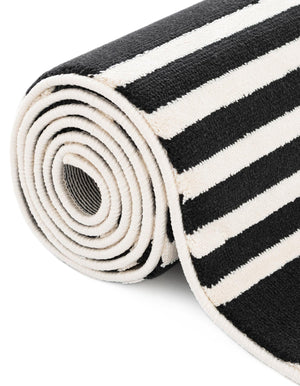 Black and White 2' 3 x 3' 1 Milano Rectangle Area Rug 100% Polyester with Cotton Backing Modern Contemporary Carpet for Home Decor Interior Design for Sale at Rug Engine