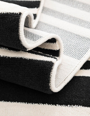 Black and White 2' 3 x 3' 1 Milano Rectangle Area Rug 100% Polyester with Cotton Backing Modern Contemporary Carpet for Home Decor Interior Design for Sale at Rug Engine