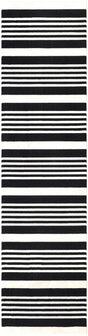 Black and White 2' 3 x 8' Milano Runner Area Rug 100% Polyester with Cotton Backing Modern Contemporary Carpet for Home Decor Interior Design for Sale at Rug Engine