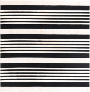 Black and White 8' 3 x 8' 3 Milano Square Area Rug 100% Polyester with Cotton Backing Modern Contemporary Carpet for Home Decor Interior Design for Sale at Rug Engine
