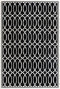Black and White 7' 1 x 10' Milano Rectangle Area Rug 100% Polyester with Cotton Backing Modern Contemporary Carpet for Home Decor Interior Design for Sale at Rug Engine