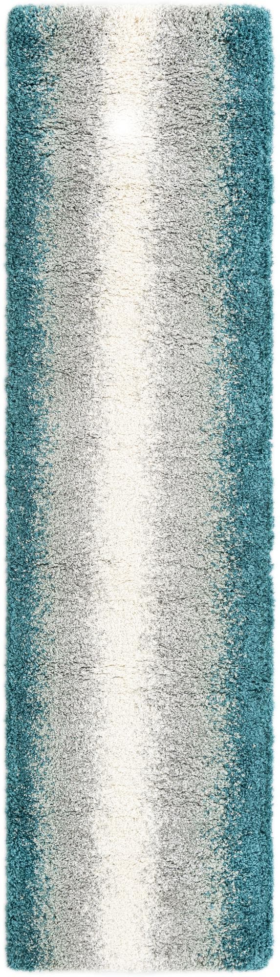 Teal 2' 7 x 10' Soft Touch Shag Runner Area Rug Thick Soft Touch Fluffy & Plush Shaggy Pile