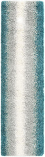 Teal 2' 7 x 10' Soft Touch Shag Runner Area Rug Thick Soft Touch Fluffy & Plush Shaggy Pile