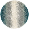 Teal 3' 3 x 3' 3 Soft Touch Shag Round Area Rug Thick Soft Touch Fluffy & Plush Shaggy Pile