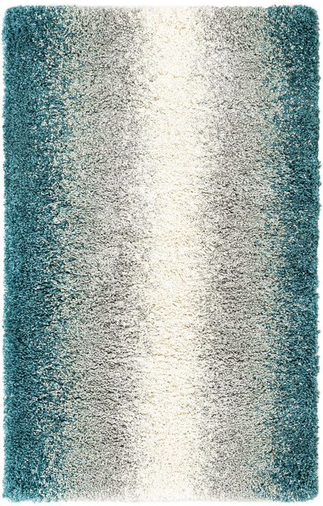 Teal 3' 3 x 5' 3 Soft Touch Shag Rectangle Area Rug Thick Soft Touch Fluffy & Plush Shaggy Pile