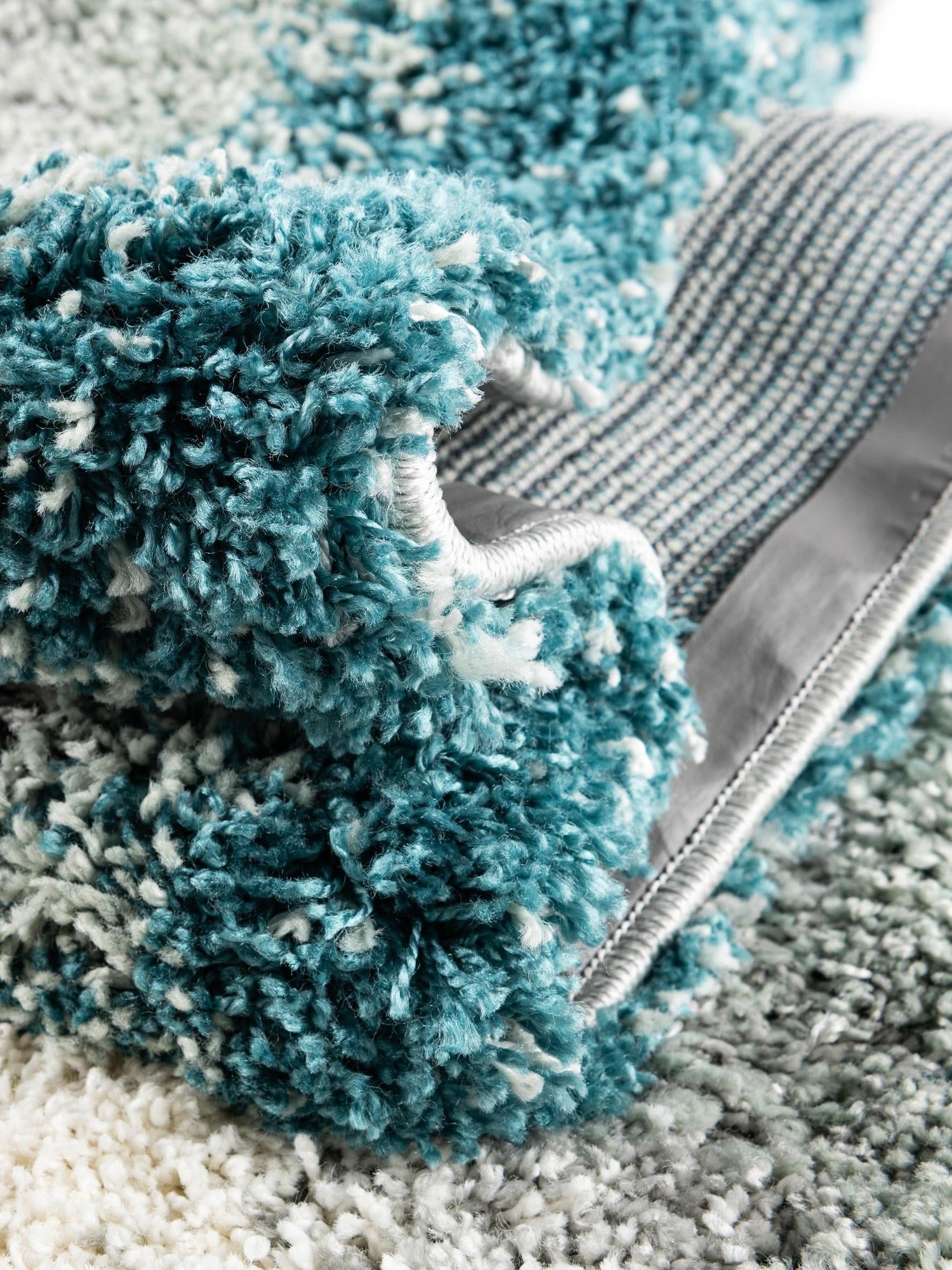 Teal 7' 1 x 10' Soft Touch Shag Rectangle Area Rug Thick Soft Touch Fluffy & Plush Shaggy Pile