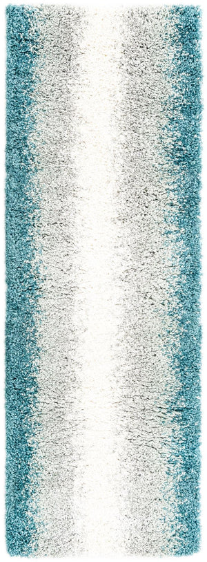 Teal 2' x 6' 1 Soft Touch Shag Runner Area Rug Thick Soft Touch Fluffy & Plush Shaggy Pile