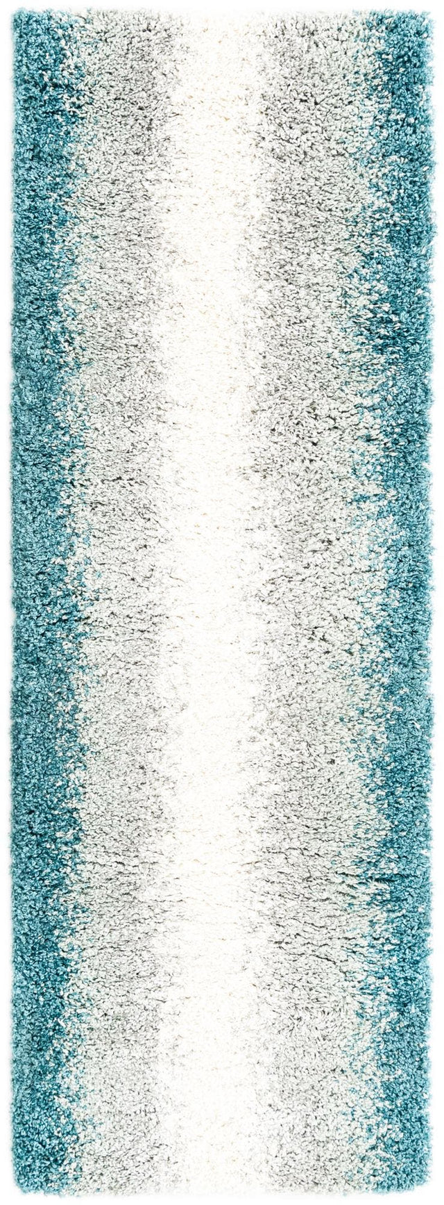 Teal 2' x 6' 1 Soft Touch Shag Runner Area Rug Thick Soft Touch Fluffy & Plush Shaggy Pile