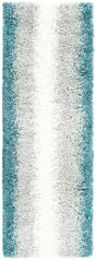 Teal 2' x 6' 1 Soft Touch Shag Runner Area Rug Thick Soft Touch Fluffy & Plush Shaggy Pile