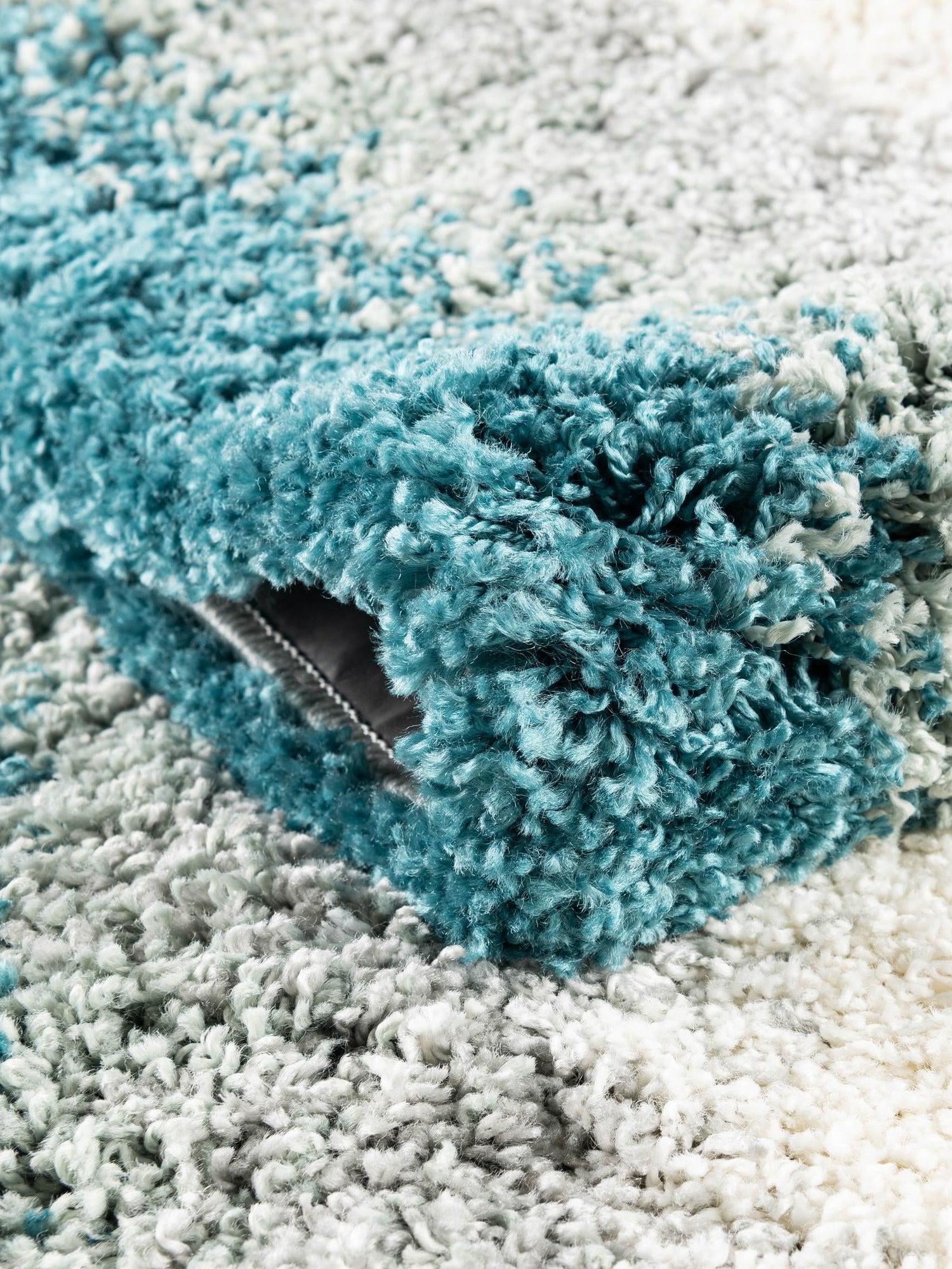 Teal 3' 3 x 3' 3 Soft Touch Shag Round Area Rug Thick Soft Touch Fluffy & Plush Shaggy Pile 100% Polypropylene Unique Carpet for Modern Home Interiors for Sale at Rug Engine