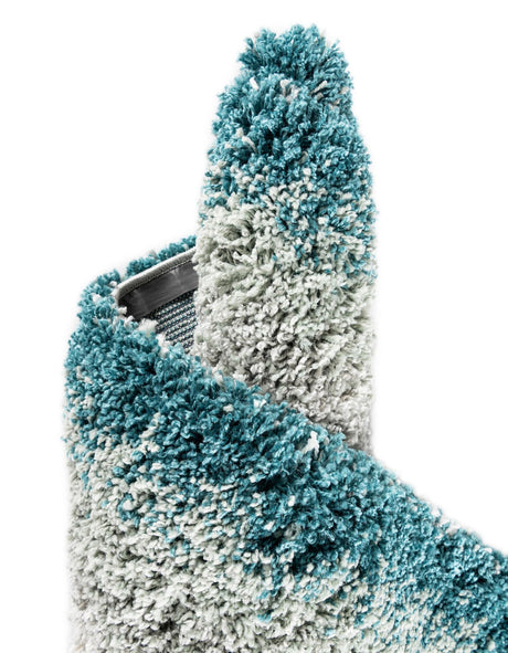 Teal 3' 3 x 3' 3 Soft Touch Shag Round Area Rug Thick Soft Touch Fluffy & Plush Shaggy Pile 100% Polypropylene Unique Carpet for Modern Home Interiors for Sale at Rug Engine