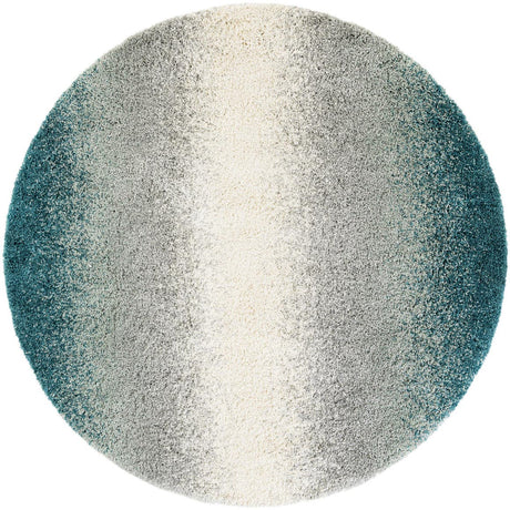 Teal 7' 10 x 7' 10 Soft Touch Shag Round Area Rug Thick Soft Touch Fluffy & Plush Shaggy Pile