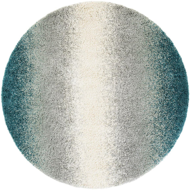 Teal 7' 10 x 7' 10 Soft Touch Shag Round Area Rug Thick Soft Touch Fluffy & Plush Shaggy Pile
