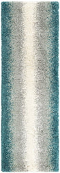 Teal 2' 7 x 8' Soft Touch Shag Runner Area Rug Thick Soft Touch Fluffy & Plush Shaggy Pile