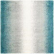 Teal 7' 10 x 7' 10 Soft Touch Shag Square Area Rug Thick Soft Touch Fluffy & Plush Shaggy Pile