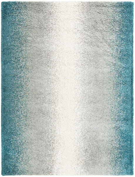 Teal 9' x 12' Soft Touch Shag Rectangle Area Rug Thick Soft Touch Fluffy & Plush Shaggy Pile