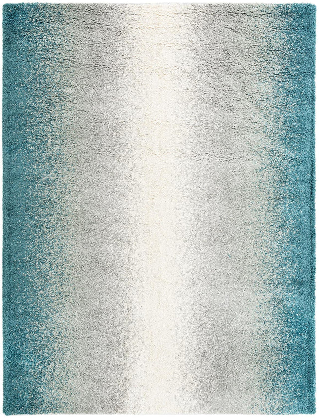 Teal 9' x 12' Soft Touch Shag Rectangle Area Rug Thick Soft Touch Fluffy & Plush Shaggy Pile