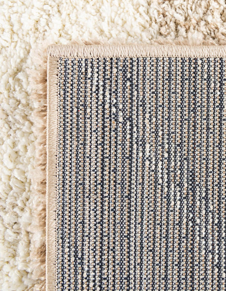 Beige and Ivory 5' 3 x 8' Soft Touch Shag Rectangle Area Rug Thick Soft Touch Fluffy & Plush Shaggy Pile 100% Polypropylene Unique Carpet for Modern Home Interiors for Sale at Rug Engine